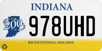 IN license plate 978UHD