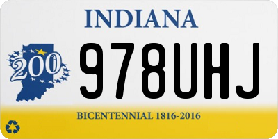 IN license plate 978UHJ