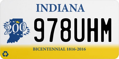 IN license plate 978UHM