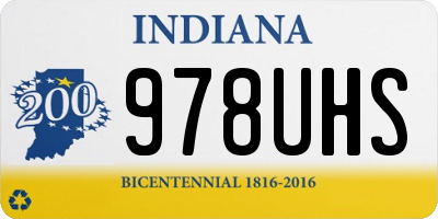 IN license plate 978UHS