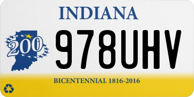 IN license plate 978UHV
