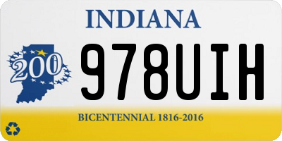 IN license plate 978UIH