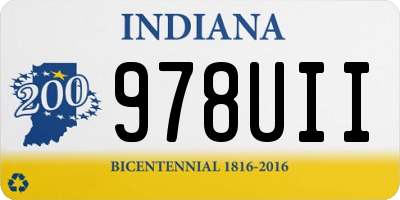 IN license plate 978UII