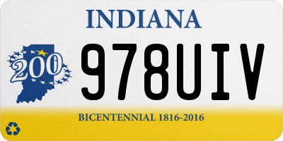 IN license plate 978UIV