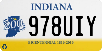 IN license plate 978UIY