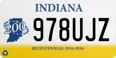 IN license plate 978UJZ