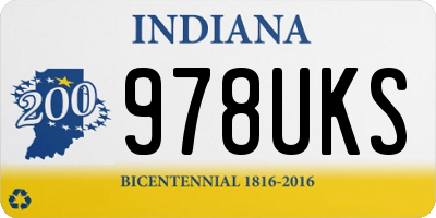 IN license plate 978UKS