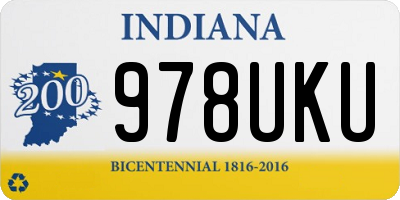 IN license plate 978UKU