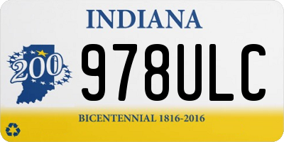 IN license plate 978ULC