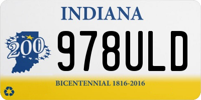IN license plate 978ULD