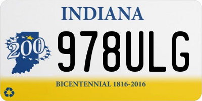 IN license plate 978ULG
