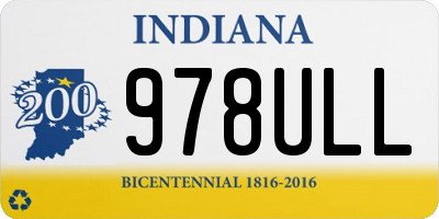 IN license plate 978ULL