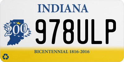 IN license plate 978ULP