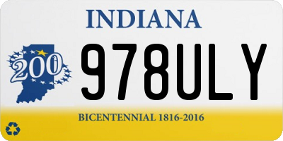 IN license plate 978ULY