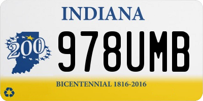 IN license plate 978UMB