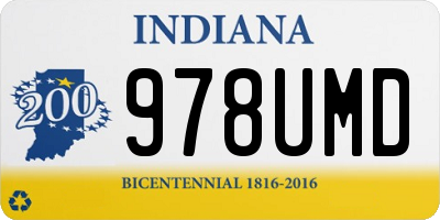 IN license plate 978UMD