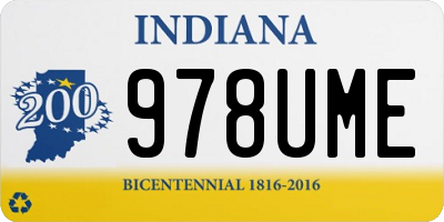IN license plate 978UME