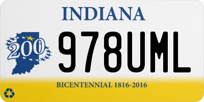 IN license plate 978UML