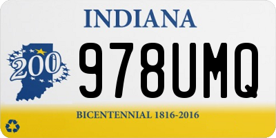IN license plate 978UMQ