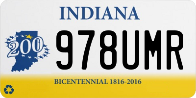 IN license plate 978UMR