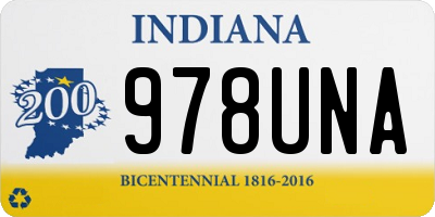 IN license plate 978UNA