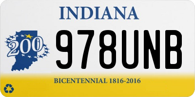 IN license plate 978UNB