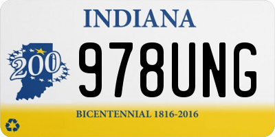 IN license plate 978UNG