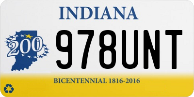 IN license plate 978UNT