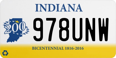 IN license plate 978UNW