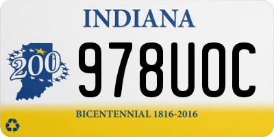 IN license plate 978UOC