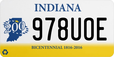 IN license plate 978UOE