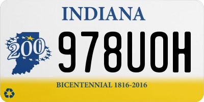 IN license plate 978UOH