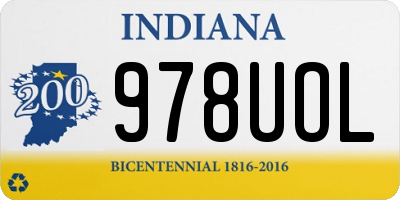 IN license plate 978UOL