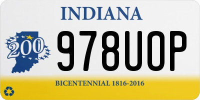 IN license plate 978UOP