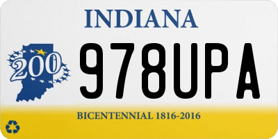 IN license plate 978UPA