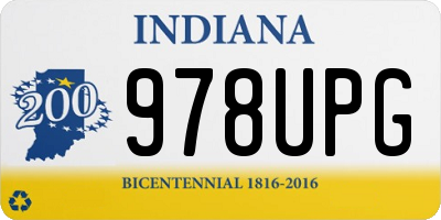IN license plate 978UPG
