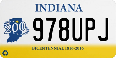 IN license plate 978UPJ