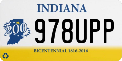IN license plate 978UPP