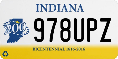 IN license plate 978UPZ