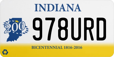 IN license plate 978URD