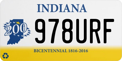 IN license plate 978URF