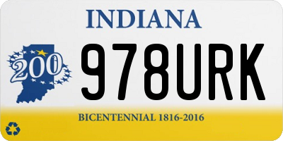 IN license plate 978URK