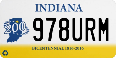 IN license plate 978URM