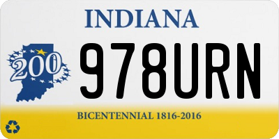 IN license plate 978URN
