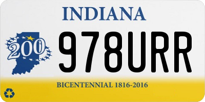 IN license plate 978URR