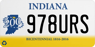 IN license plate 978URS