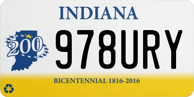 IN license plate 978URY