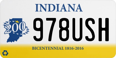 IN license plate 978USH