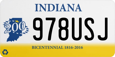IN license plate 978USJ