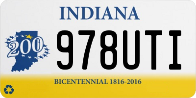 IN license plate 978UTI